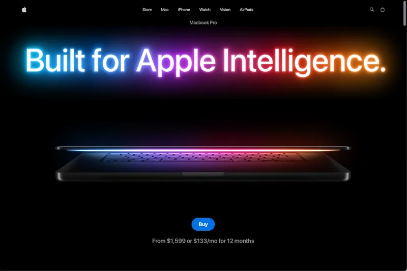 Macbook Pro – 3D Landing Page