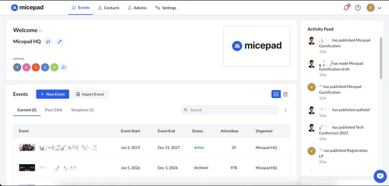 Micepad – Event Management System